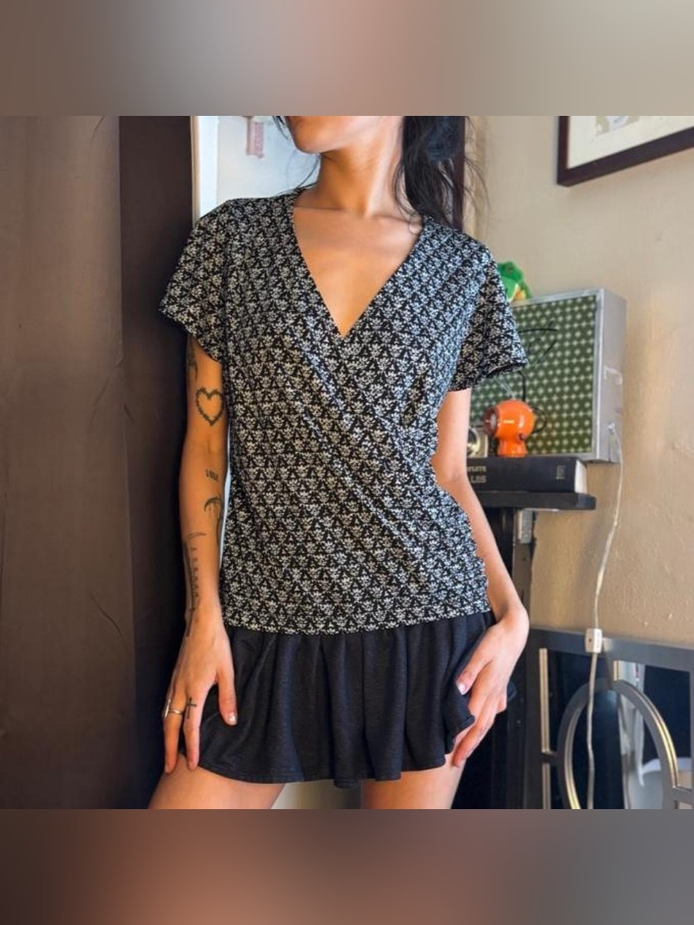 Blue & Black Charter Club Top